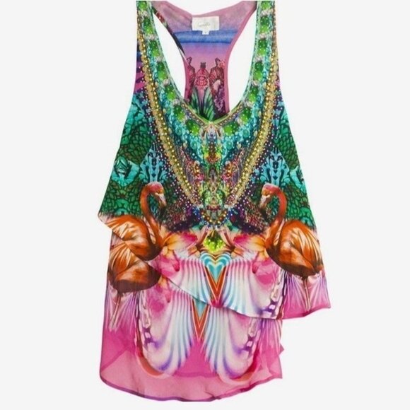 Camilla Awakened Utopia Racer Back Top Size 1 Small b95 - Picture 10 of 13